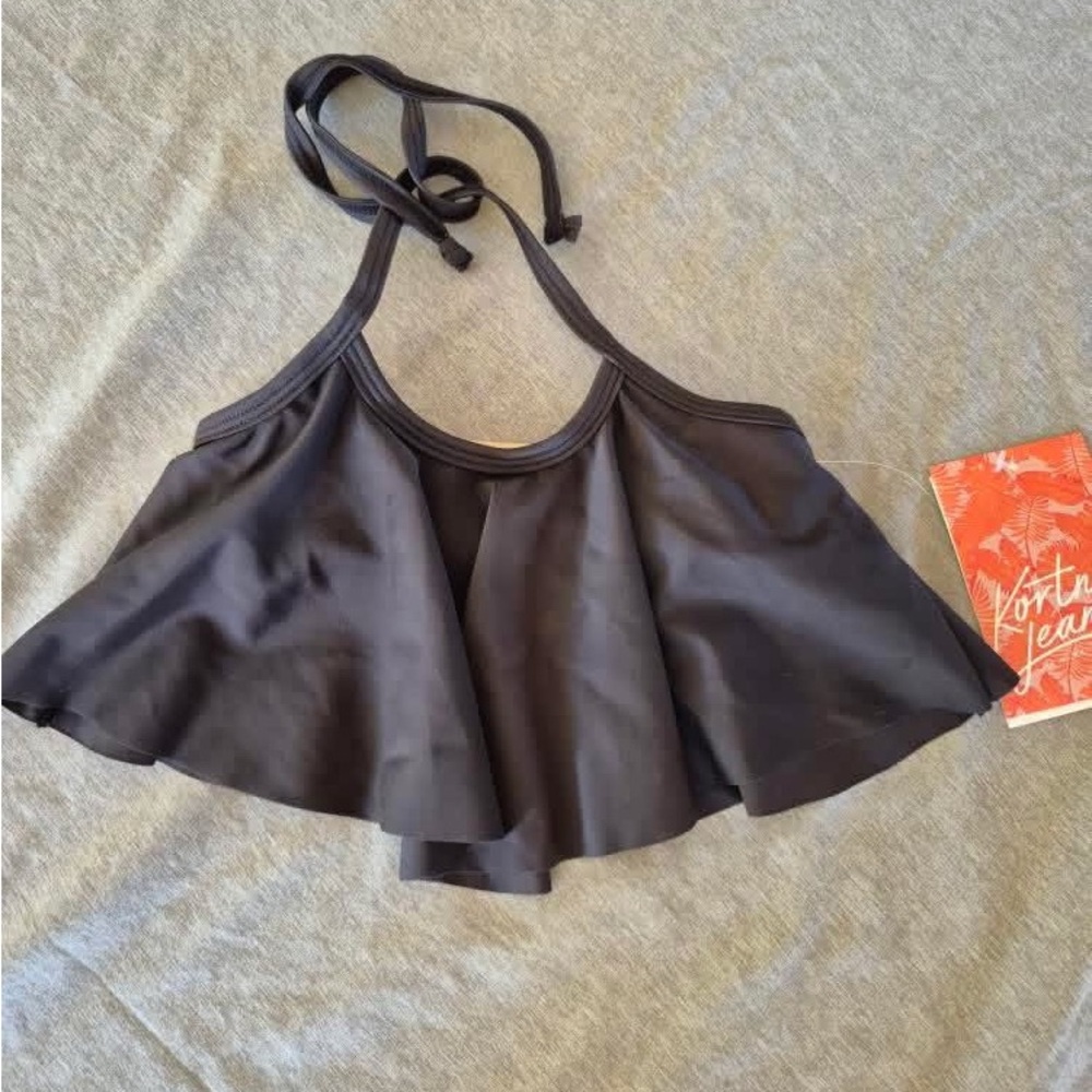 Kortni Jeane Girls Swing Top Swim Bikini in Black